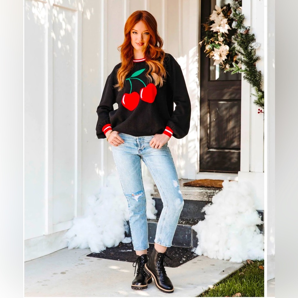Comfy Cherry Sweater